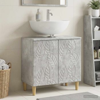 Vidaxl Mueble De Lavabo Para Baño Delft Gris Hormigón
