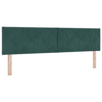 Cabecero Led Verde Oscuro 180 Cm Terciopelo Vidaxl