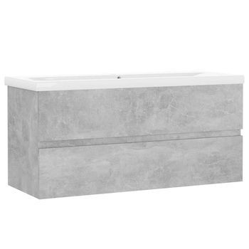 Mueble De Almacenaje | Mueble Con Lavabo Madera De Ingeniería Gris Hormigón