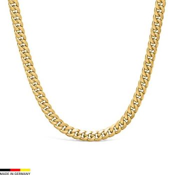 Cadena barbada de oro de 14 quilates, 6 mm de grosor