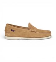 sebago para hombre 7111msw mocasines de piel dan boat flesh out marron 41 plano ninguno casual clasico