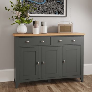 Arlia Oak and Grey 3 Door Sideboard