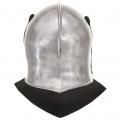 Cofia Al Estilo De Caballero Medieval (apta Para Juegos De Rol, Material De Plata)
