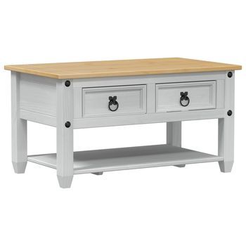Mesa De Centro 85x50x45 Cm Madera - Blanco