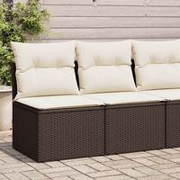 set sofas jardin y cojines 2 uds  juego de muebles de jardin ratan sintetico acacia marron cfw99346