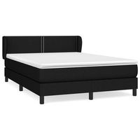 cama tapizada 193x147x88 cm tejido - negro