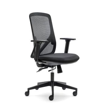 Euromof Lyon Silla de Oficina Ergonómica Negra