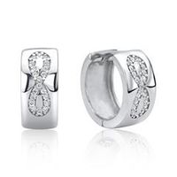 infinitiy de aros 925 plata rodio chapado circonita