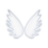 letrero led de neon blanco pvc luces alas de angel accesorio decorativo gabriel