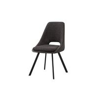 silla tapizada boucle para comedor en color gris coleccion filou