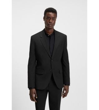 HUGO para hombre. 50540159 Americana Karl negro (54), Casual, Fiesta, Clásico, Poliéster