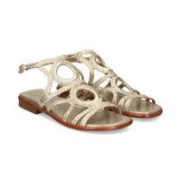 pons quintana sandalias planas mujer - plata talla 38