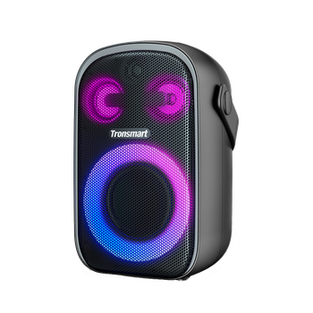 Tronsmart Halo 100 Altavoz Bluetooth 60W Potente, 5 luces LED modos, impermeable IPX6, altavoz exterior con Bluetooth 5.3 para fiestas 18 horas de reproducción, sonido estéreo.