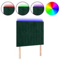 cabecero con luces led terciopelo verde oscuro 100x5x118128 cm vidaxl