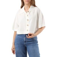 croche camisa manga corta cr08416 para mujer