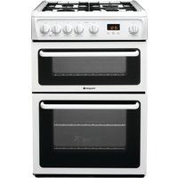 hotpoint ultima hag60p gas cooker - white white