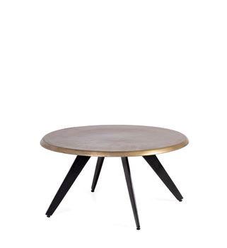 Mesa centro de aluminio color bronce d. 80 cm