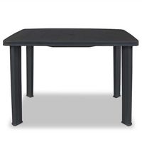 mesa de jardin  mesa de exterior plastico gris antracita 101x68x72 cm
