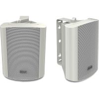 audibax picolo pr-52w pareja de altavoces con soporte de pared 100w blancos