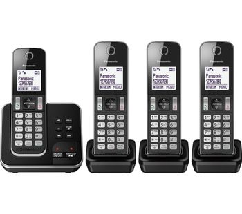 PANASONIC KX-TGD624EB Cordless Phone - Quad Handsets
