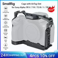 jaula smallrig a7r v con ranura airtag para sony alpha 7r v  7 iv  7s iii  17r iv placa de liberacion rapida integrada para arca 5583