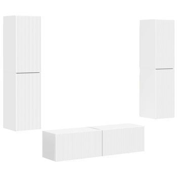 Conjunto De Mueble De Tv 6 Uds | Mueble De Salón | Gabinete De Tv Madera De Ingeniería
