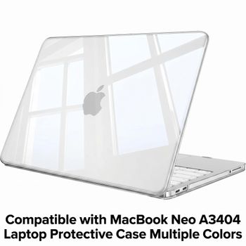Funda Protectora Rígida Transparente y Ligera para MacBook Neo A18 Pro Chip de 13 Pulgadas, A3404 2026