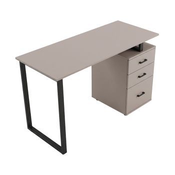 Escritorio De Oficina Con Cajones 120x75x50 Mesa De Estudio De Hierro Gris Paloma