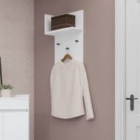 panel con 1 estante en efecto roble blanco