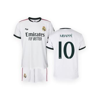 Conjunto Fútbol Real Madrid 1ª Equipación Réplica Oficial Mbappé  26/27