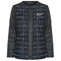 karl lagerfeld abrigo de plumas boucle short padded jacket para mujer