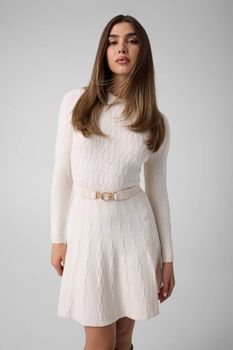 Vestido Flare De Punto Trenzado