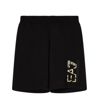 EA7 para hombre. 7M001564_AF17787 Shorts Premium Label negro (L), Casual, Algodón