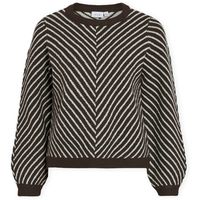 vila jersey khaia knit - coffee bean para mujer