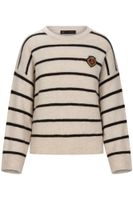 jersey de cuello redondo a rayas con escudo dark chocolate stripe xs