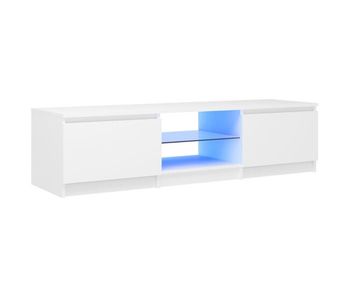 Mueble para tv con luces led blanco 140x40x35,5 cm