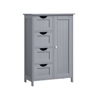 gabinete de madera con 4 cajones gris paloma  4 schubladen 30t x 55b x 82h cm