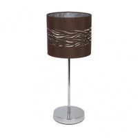 sobremesa niebla 1xe14 cromomarron-plata 43x17x17 cm