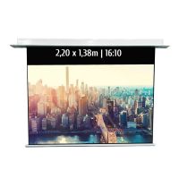 kimex pantalla de proyeccion electrica empotrable 220x138m formato 1610 con wifi