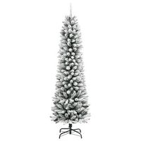 arbol de navidad  decoraciones de navidad artificial estrecho con nieve pvc y pe 240 cm
