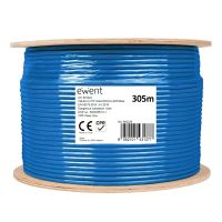 bobina cable de red ewent cat6a uutp lszh azul 305 m