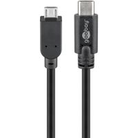 cable usb goobay 67992 06 m micro-usb b a usb tipo c negro
