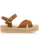 de mtng sandalias planas mustang 53358 mujer cuero marron