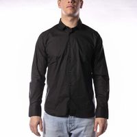 sl56 camisa manga larga clargy colletto cotone para hombre