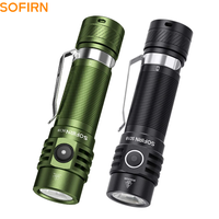 linterna led sofirn sc18 1800lm sst40 edc linterna 18650 con lente optica tir recargable por usb c