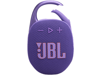 Altavoz inalámbrico - JBL Clip 5, 7 W, Bluetooth, 12 h Autonomía, Resistente al Agua IP67, Auracast, Morado