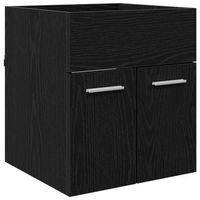 mueble de lavabo roble negro 41 x 385 x 46 cm vidaxl