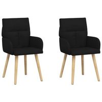 sillas de comedor 2 uds tela negro 60 x 56 x 96 cm vidaxl