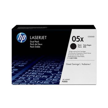HP 05X Pack Ahorro Tóner Original Laserjet Alta Capacidad Negro