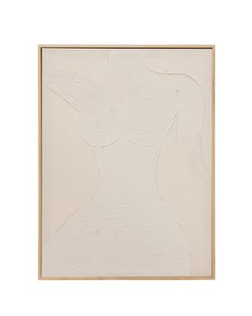 Cuadro decorativo pintado a mano al oleo marco marrón claro 60x80cm